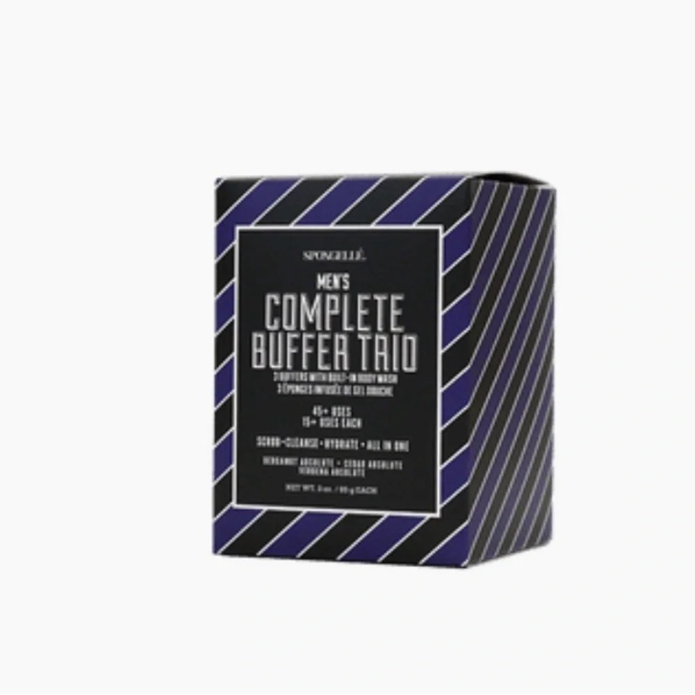 3-Mens Body Buffers by Spongelle GREAT GIFT!!